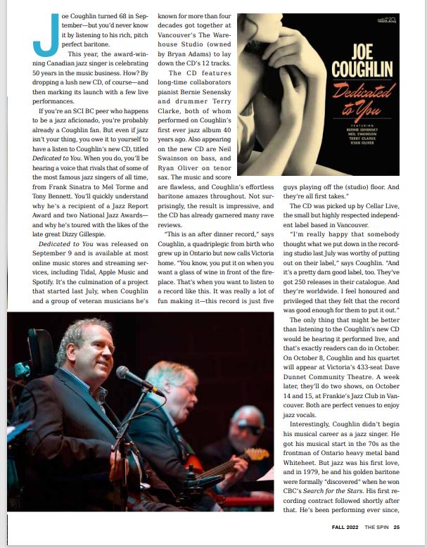 Page 1 Layout of editorial feature of Joe Coughlin in Timeless Magazine