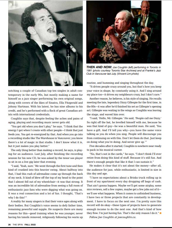 page 2 Layout of editorial feature of Joe Coughlin in Timeless Magazine